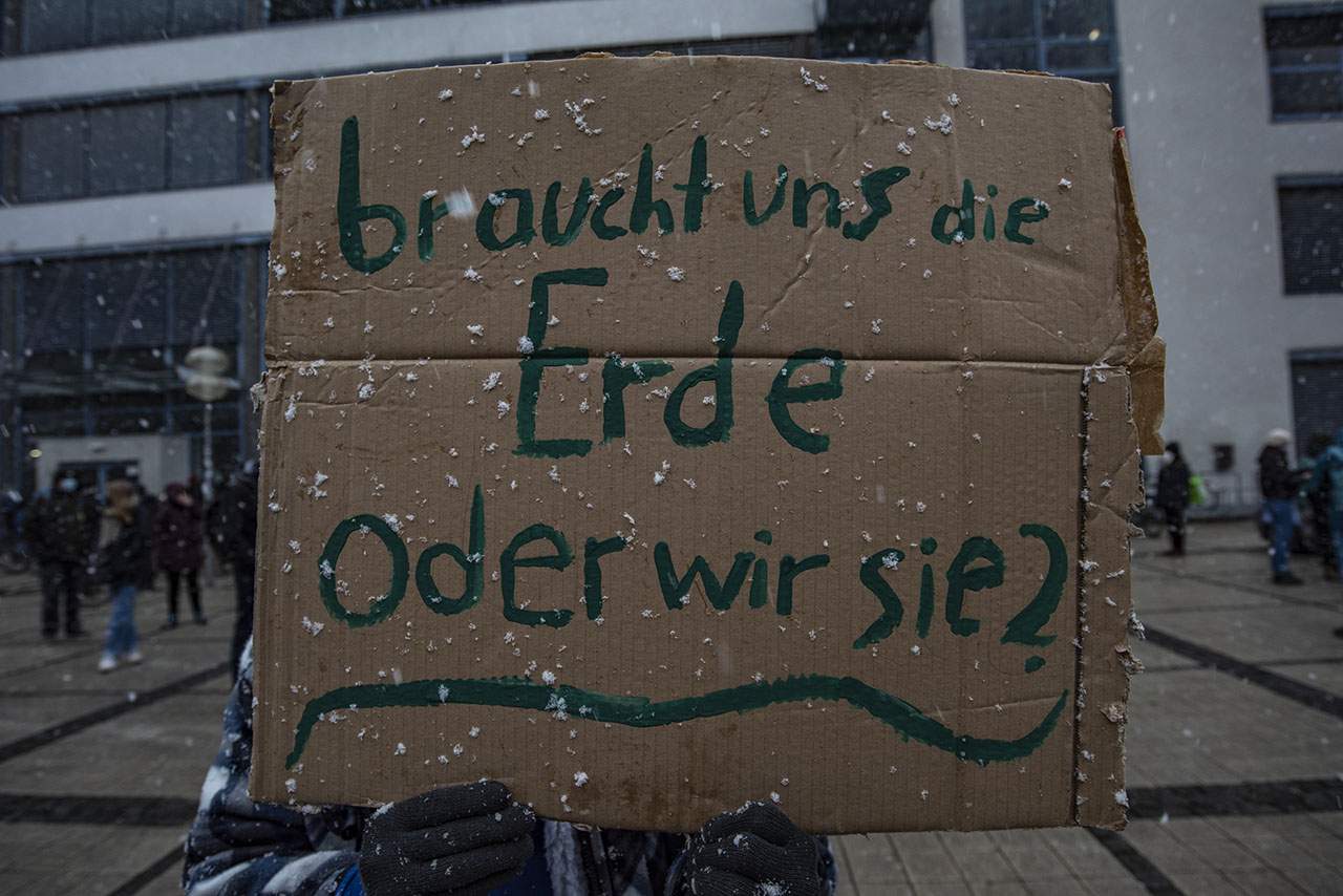 Globaler Klimastreik am 19. MÄRZ 2021 in Jena auf dem Ernst-Abbe-Platz